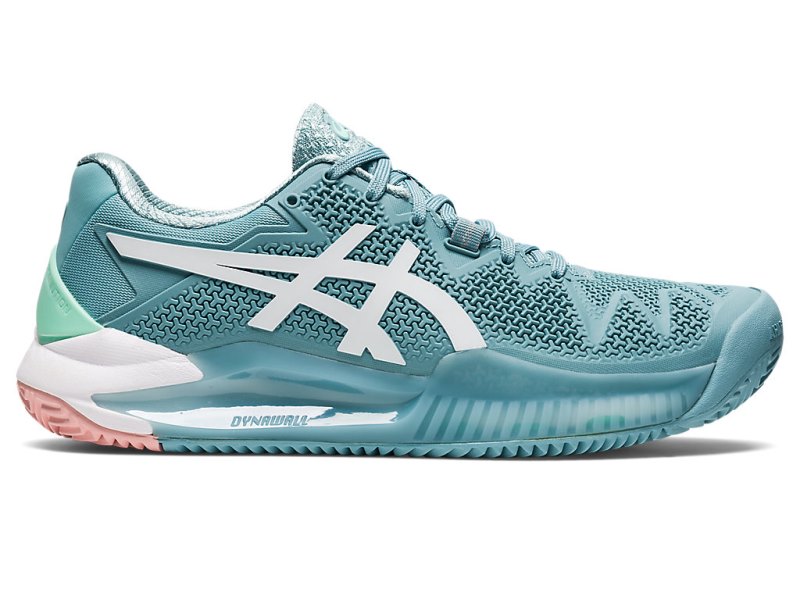 Asics Gel-resolution 8 Clay Teniški Copati Ženske Modre Bele | SI4557-752