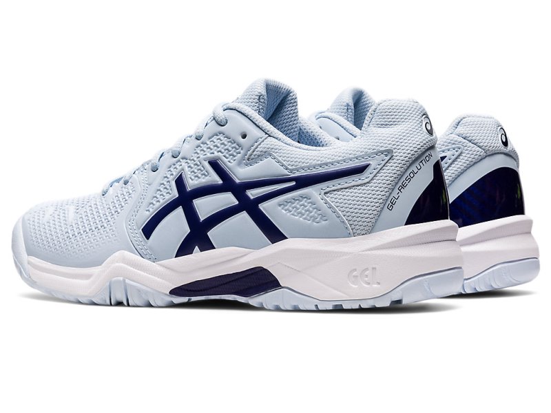 Asics Gel-resolution 8 Športne Superge Otroški Svetlo Modre Modre | SI6099-345