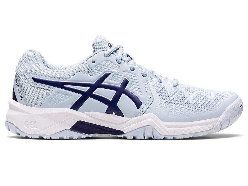 Asics Gel-resolution 8 Športne Superge Otroški Svetlo Modre Modre | SI6099-345