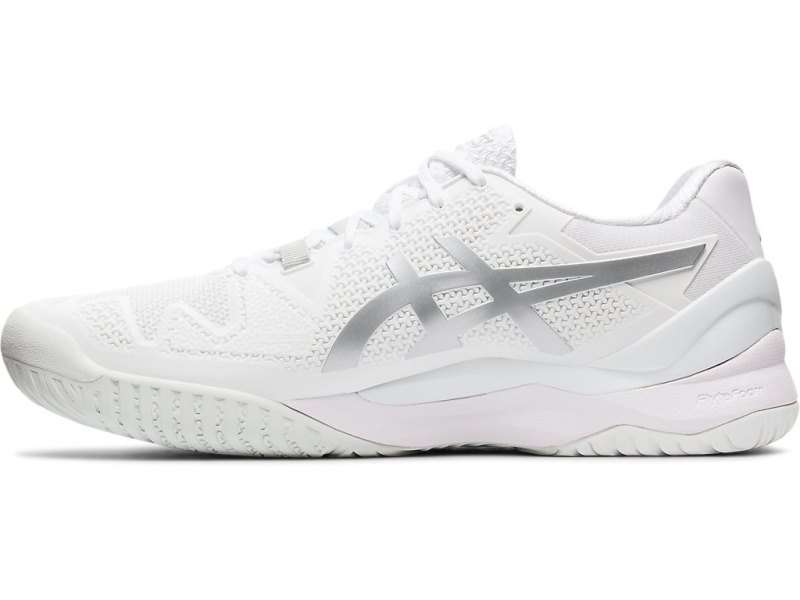 Asics Gel-resolution 8 Teniški Copati Moški Bele Srebrne | SI4458-999