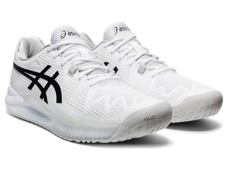 Asics Gel-resolution 8 Teniški Copati Moški Bele Črne | SI5213-821