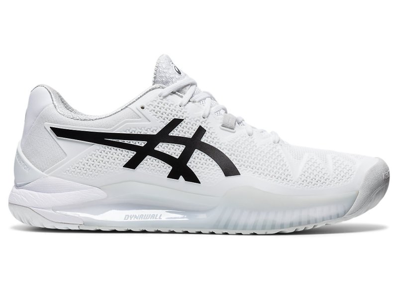 Asics Gel-resolution 8 Teniški Copati Moški Bele Črne | SI5213-821