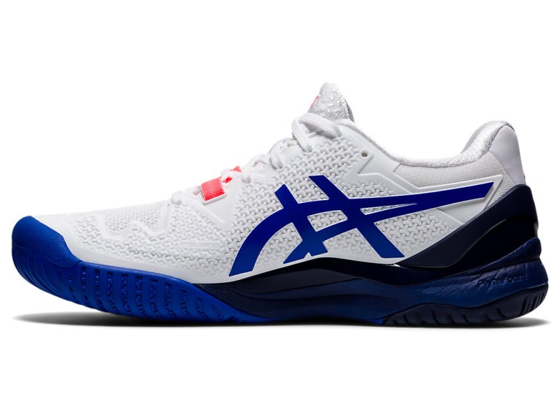 Asics Gel-resolution 8 Teniški Copati Ženske Bele Modre | SI2938-319