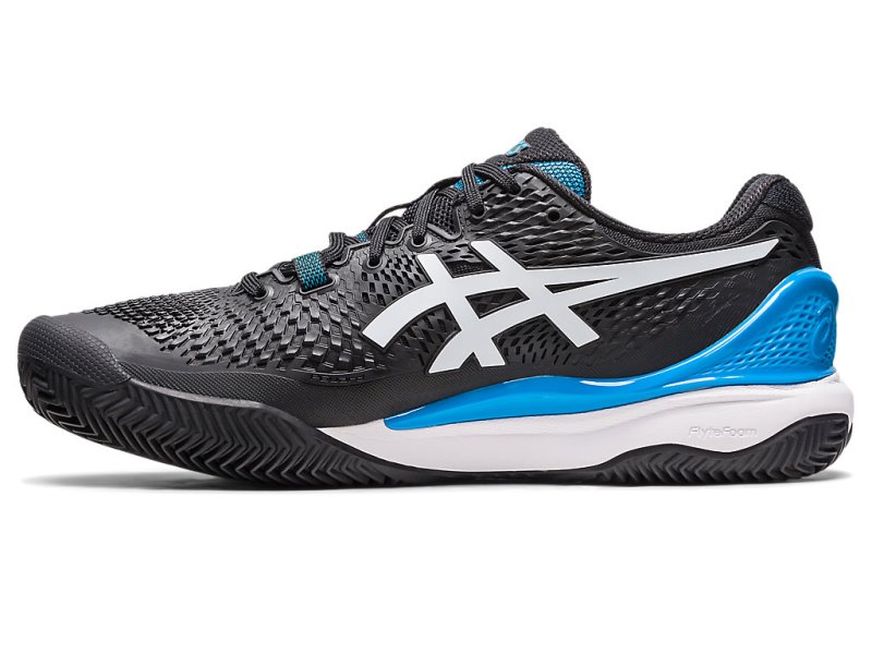 Asics Gel-resolution 9 Clay Teniški Copati Moški Črne Bele | SI6328-396