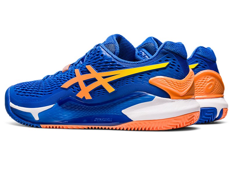 Asics Gel-resolution 9 Clay Teniški Copati Moški Modre Oranžne | SI7124-706