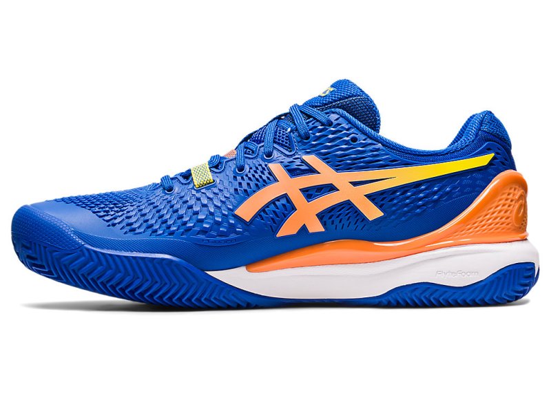 Asics Gel-resolution 9 Clay Teniški Copati Moški Modre Oranžne | SI7124-706