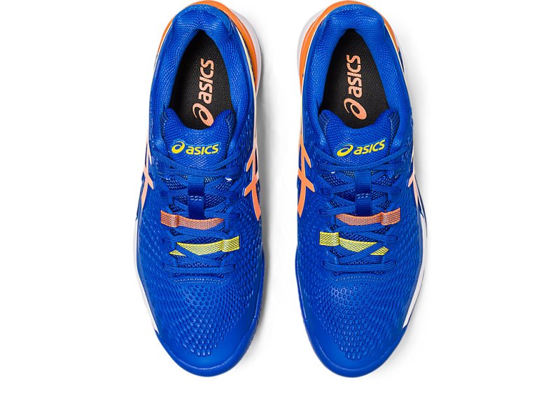 Asics Gel-resolution 9 Clay Teniški Copati Moški Modre Oranžne | SI7124-706