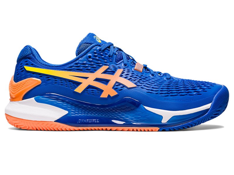 Asics Gel-resolution 9 Clay Teniški Copati Moški Modre Oranžne | SI7124-706