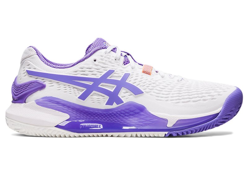 Asics Gel-resolution 9 Clay Teniški Copati Ženske Bele Vijolične | SI9137-756