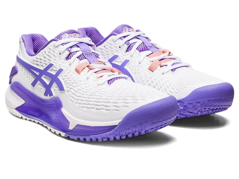 Asics Gel-resolution 9 OC Teniški Copati Ženske Bele Vijolične | SI0467-034