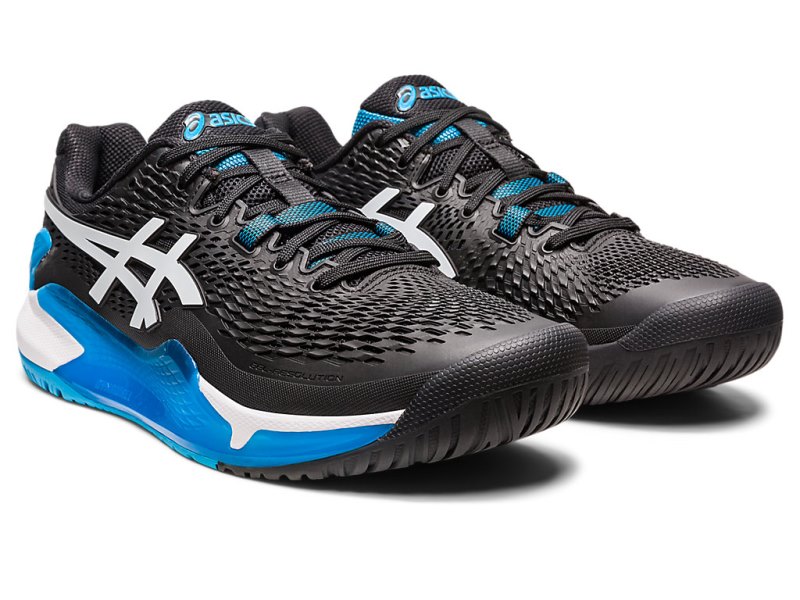 Asics Gel-resolution 9 Teniški Copati Moški Črne Bele | SI2706-488