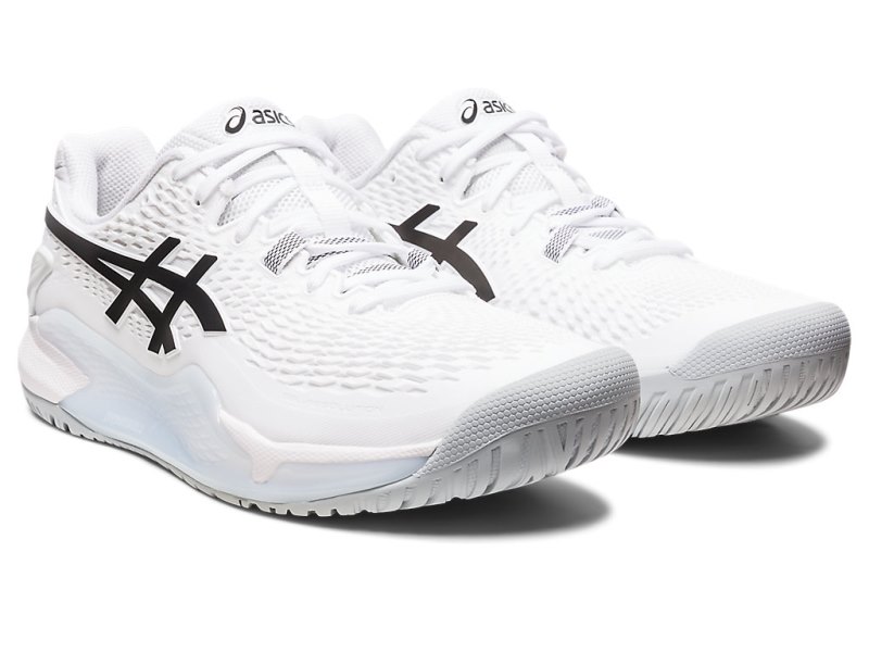 Asics Gel-resolution 9 Teniški Copati Moški Bele Črne | SI7444-183