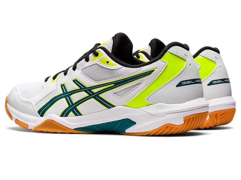 Asics Gel-rocket 10 Odbojkarski Čevlji Moški Bele Temno Zelene | SI2869-073