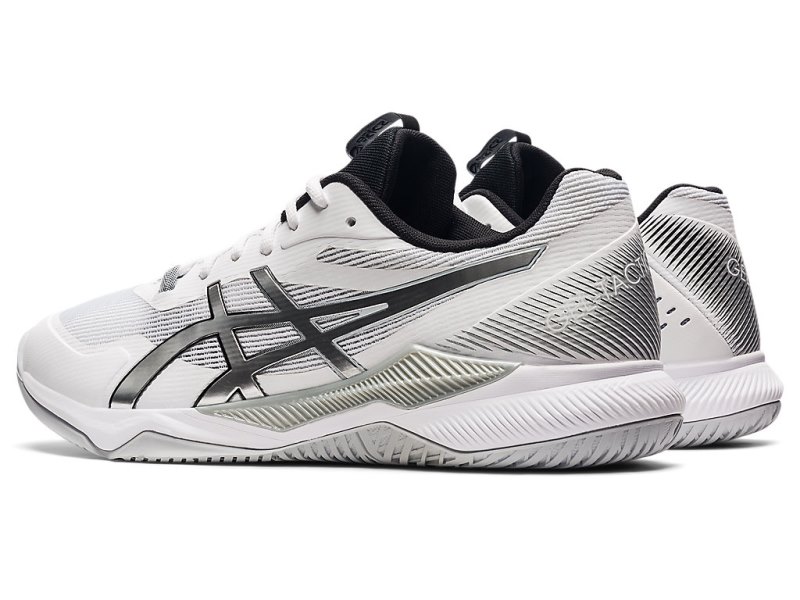 Asics Gel-tactic Odbojkarski Čevlji Moški Bele Srebrne | SI1604-628