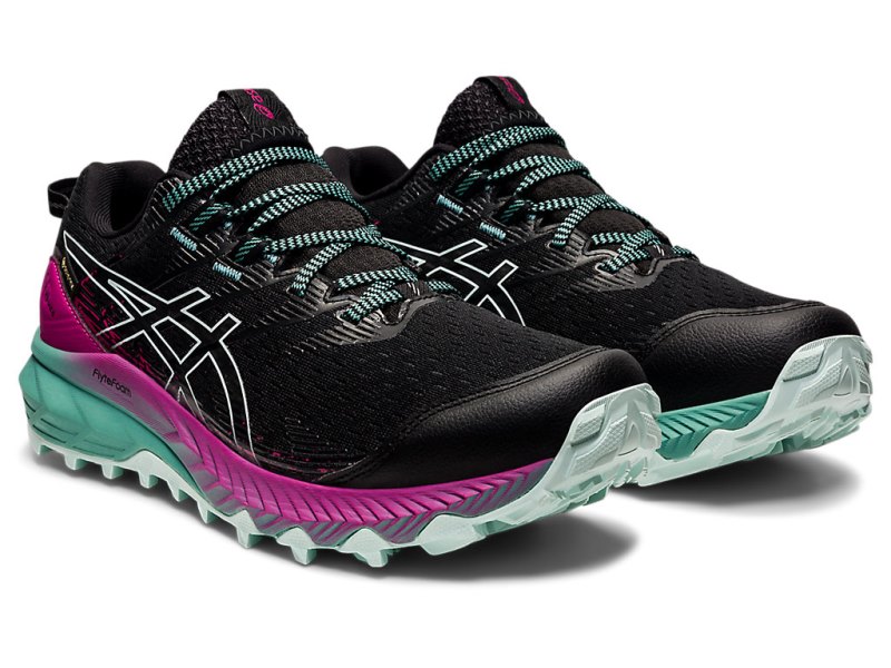 Asics Gel-trabuco 10 GTX Tekaški Čevlji Ženske Črne Svetlo Modre | SI9768-465