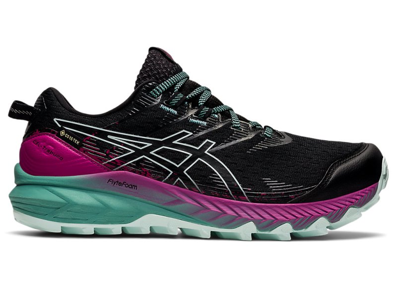 Asics Gel-trabuco 10 GTX Tekaški Čevlji Ženske Črne Svetlo Modre | SI9768-465