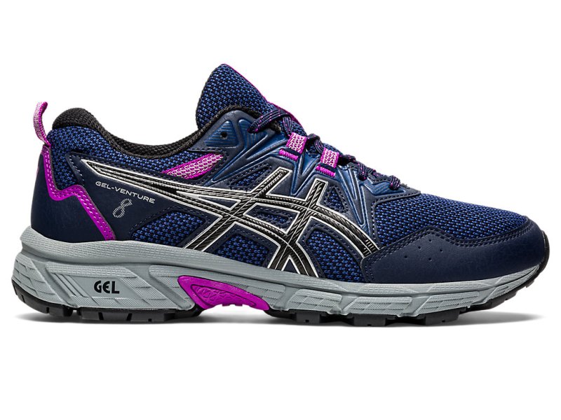 Asics Gel-ventuRE 8 (D) Tekaški Čevlji Ženske Črne Srebrne | SI6978-231