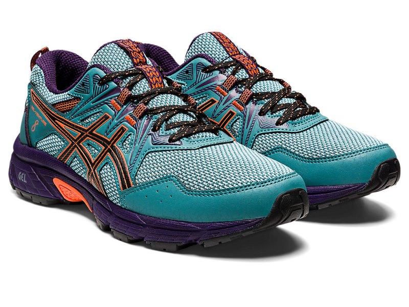 Asics Gel-ventuRE 8 Tekaški Čevlji Ženske Svetlo Modre Temno Zelene Oranžne | SI5286-158