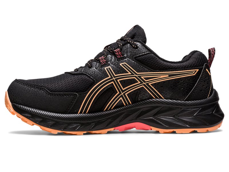 Asics Gel-ventuRE 9 Waterproof Tekaški Čevlji Ženske Črne Svetlo Oranžne | SI4890-830