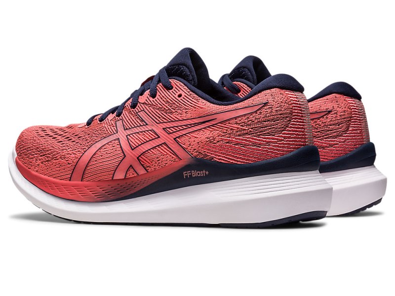 Asics Glideride 3 Tekaški Čevlji Ženske Koralne Črne | SI6667-876