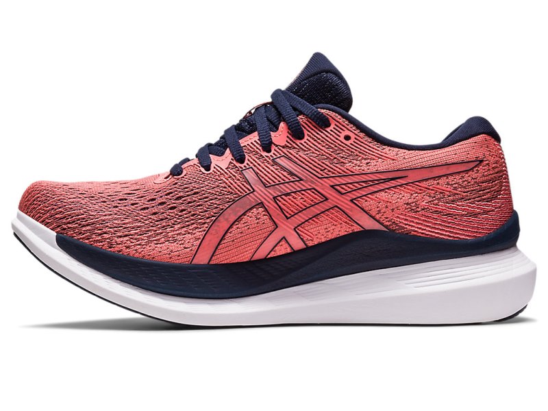 Asics Glideride 3 Tekaški Čevlji Ženske Koralne Črne | SI6667-876