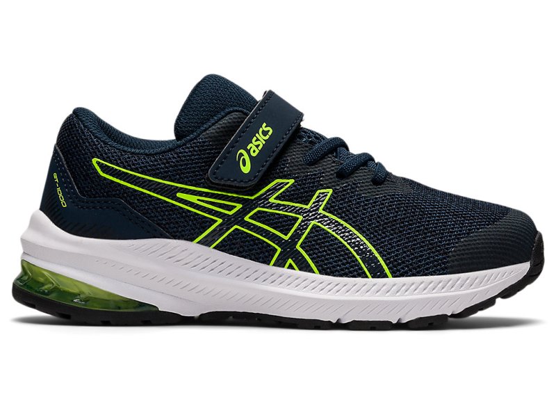 Asics Gt-1000 11 Športne Superge Otroški Modre Zelene | SI0898-181