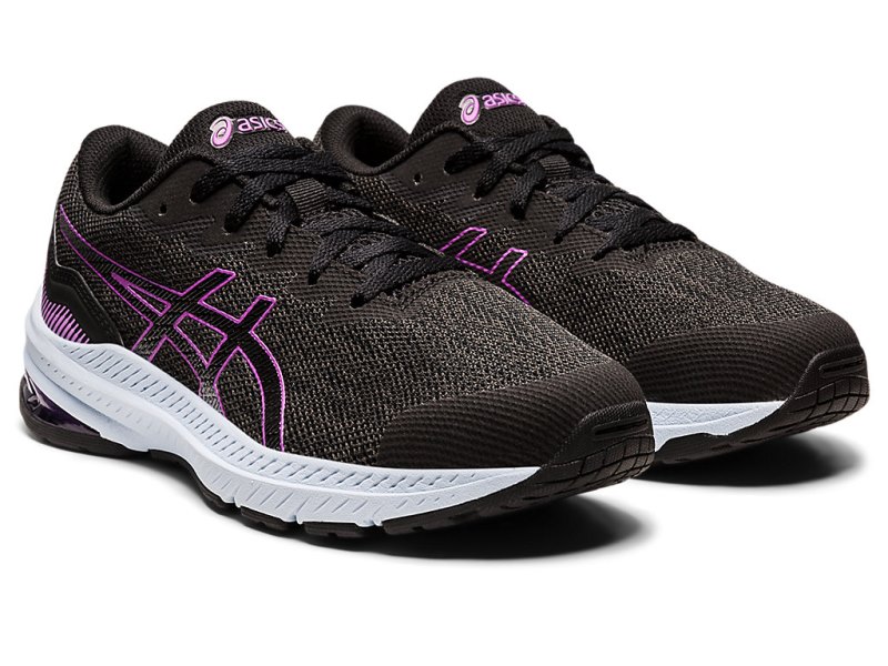 Asics Gt-1000 11 Športne Superge Otroški Temno Sive Vijolične | SI0436-774