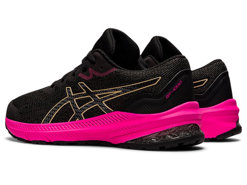 Asics Gt-1000 11 Športne Superge Otroški Temno Sive Rumene | SI8688-030