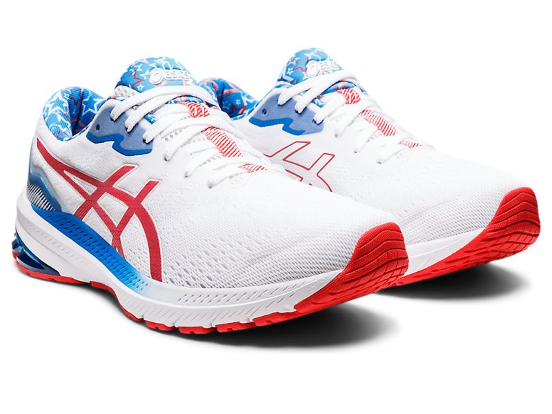 Asics Gt-1000 11 Tekaški Čevlji Moški Bele Rdeče | SI2636-017