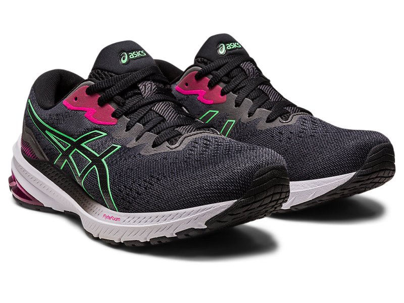 Asics Gt-1000 11 Tekaški Čevlji Ženske Črne Zelene | SI6291-921