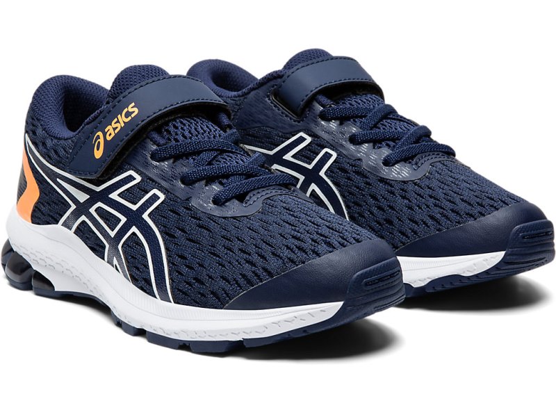 Asics Gt-1000 9 Tekaški Čevlji Otroški Temno Modre Bele | SI3160-965