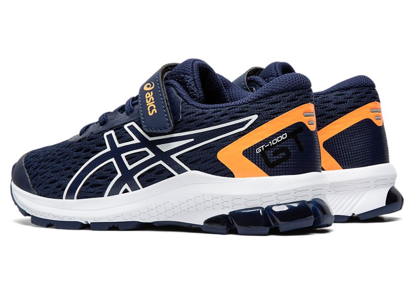 Asics Gt-1000 9 Tekaški Čevlji Otroški Temno Modre Bele | SI3160-965