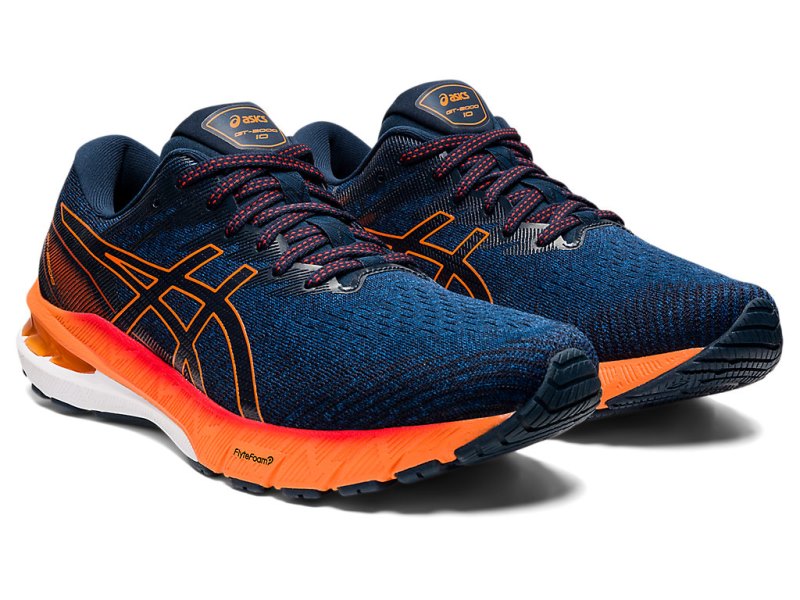 Asics Gt-2000 10 Tekaški Čevlji Moški Modre Oranžne | SI8647-418