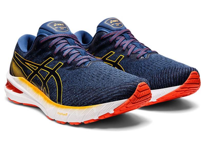 Asics Gt-2000 10 Tekaški Čevlji Moški Črne Modre Oranžne | SI3701-166