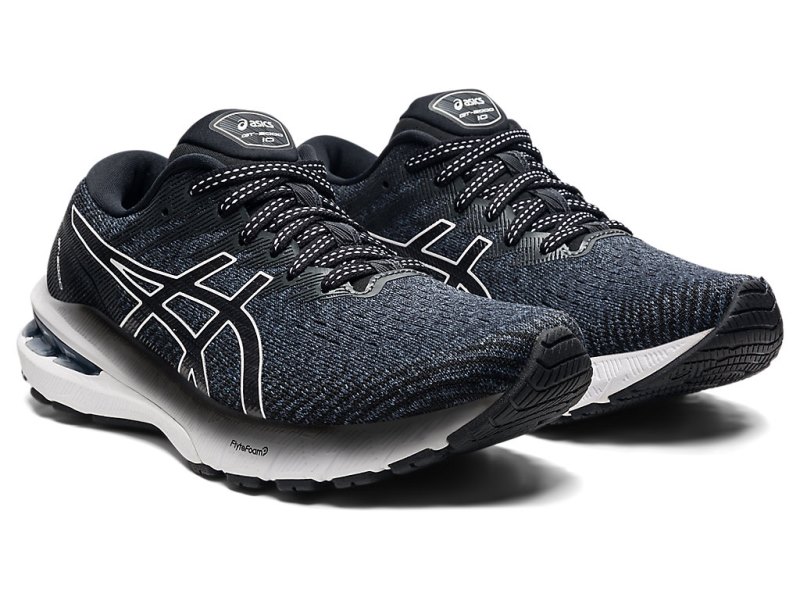 Asics Gt-2000 10 Tekaški Čevlji Ženske Črne Bele | SI2667-795