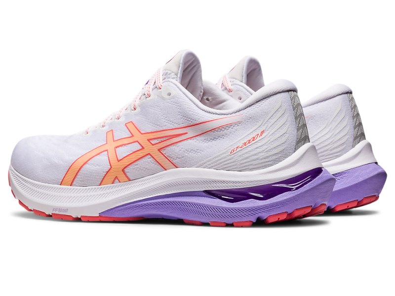 Asics Gt-2000 11 Tekaški Čevlji Ženske Bele Svetlo Oranžne | SI8923-964