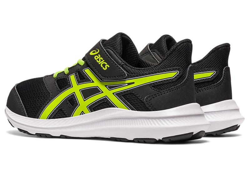 Asics Jolt 4 Športne Superge Otroški Črne Svetlo Zelene | SI8000-332