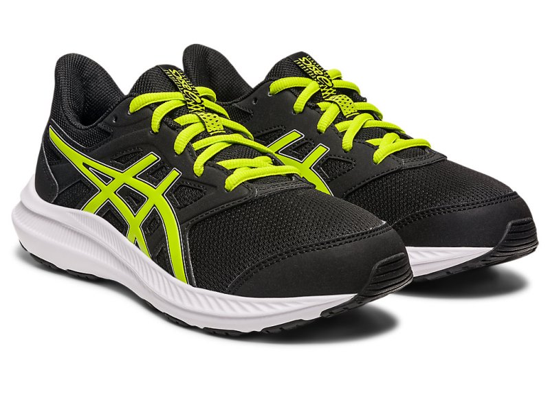 Asics Jolt 4 Športne Superge Otroški Črne Svetlo Zelene | SI9964-774