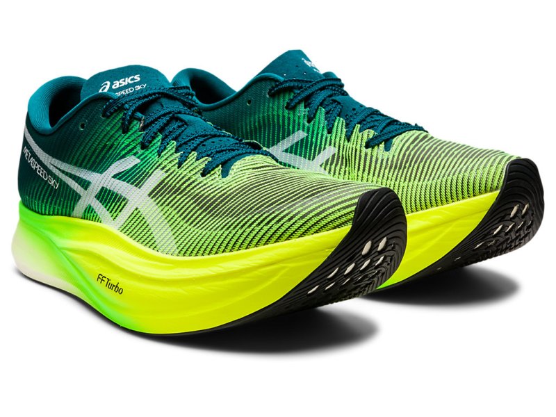 Asics Metaspeed Sky+ Tekaški Čevlji Moški Temno Zelene Rumene | SI9517-270