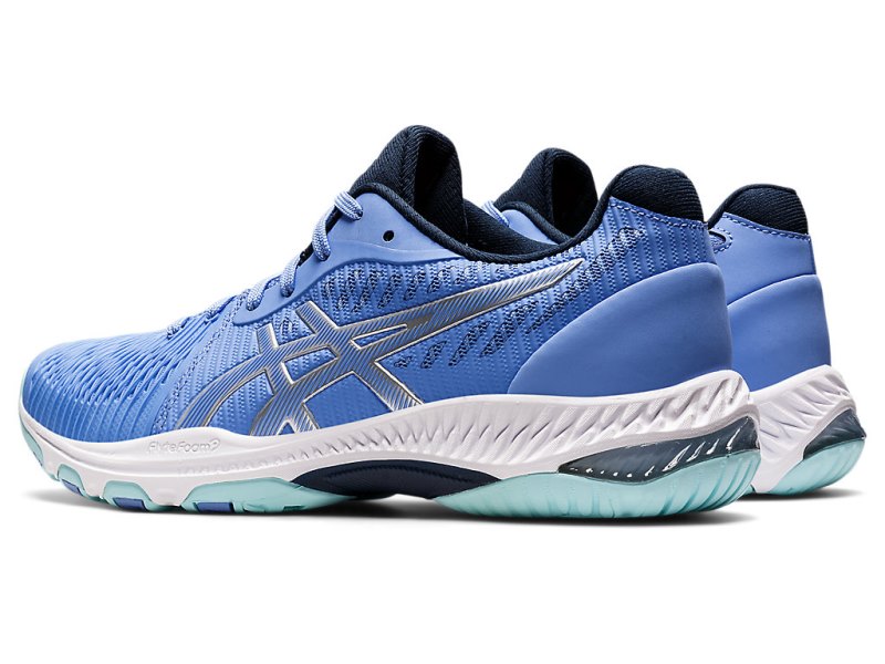 Asics Netburner Ballistic FF 2 Odbojkarski Čevlji Ženske Modre Srebrne | SI4402-795