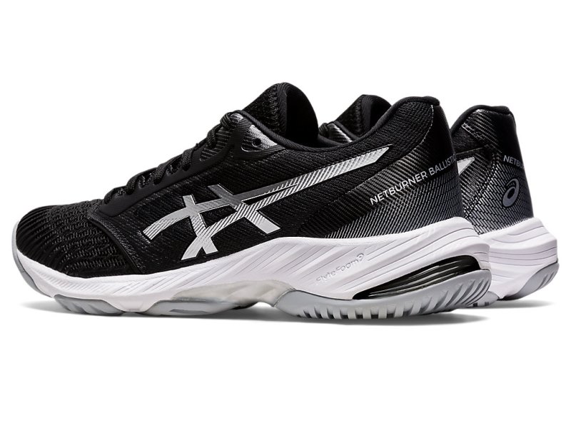 Asics Netburner Ballistic FF 3 Odbojkarski Čevlji Ženske Črne Srebrne | SI4021-544