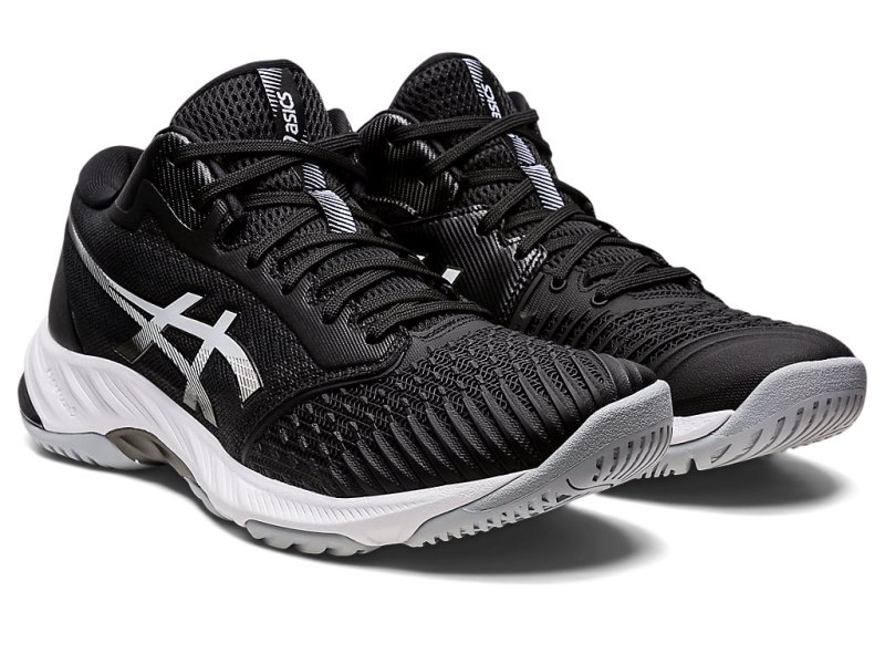 Asics Netburner Ballistic FF MT 3 Odbojkarski Čevlji Moški Črne Bele | SI8420-211