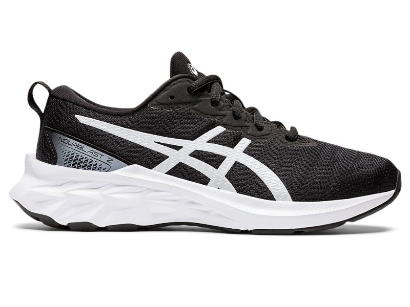 Asics Novablast 2 Športne Superge Otroški Črne Bele | SI7723-509