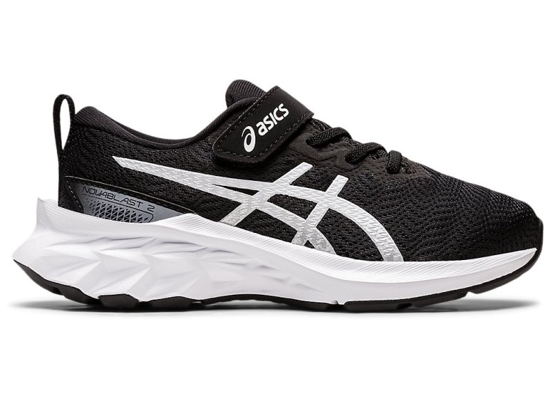 Asics Novablast 2 Športne Superge Otroški Črne Bele | SI8187-102