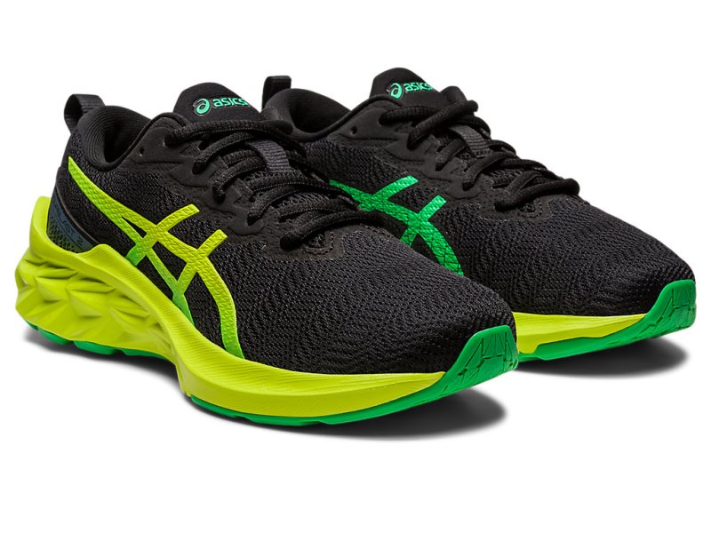 Asics Novablast 2 Športne Superge Otroški Črne Svetlo Zelene | SI9472-616