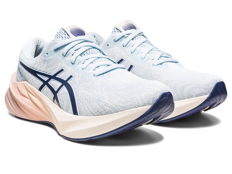 Asics Novablast 3 Nagino Tekaški Čevlji Ženske Svetlo Modre Kremna | SI6472-711