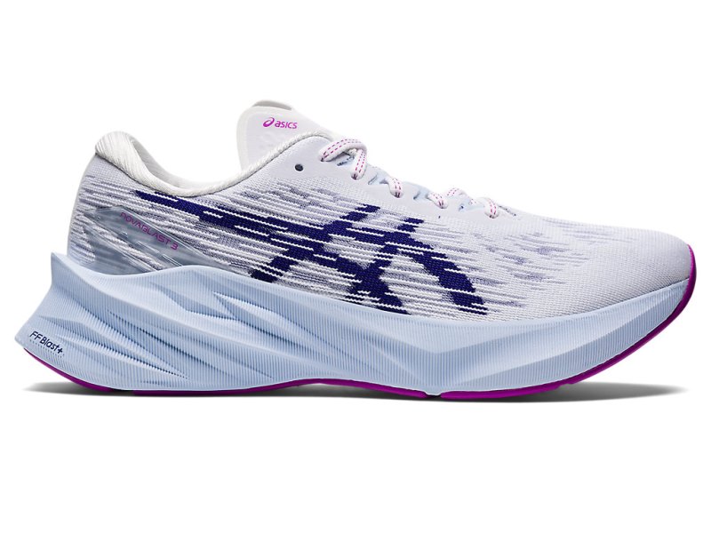 Asics Novablast 3 Tekaški Čevlji Ženske Bele Modre | SI2755-469