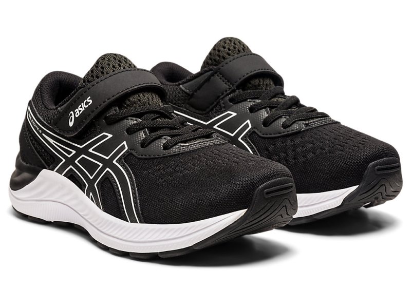 Asics PRE EXCite 8 Športne Superge Otroški Črne Bele | SI4569-989