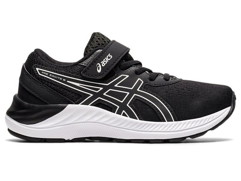 Asics PRE EXCite 8 Športne Superge Otroški Črne Bele | SI4569-989