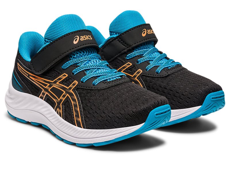 Asics PRE EXCite 9 Športne Superge Otroški Črne Oranžne | SI1790-293